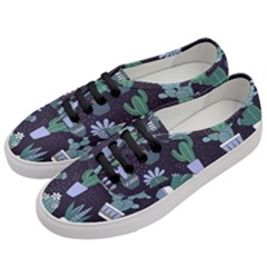 Cactus Pattern Women s Classic Low Top Sneakers by allthingseveryone