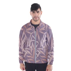 Rose Gold, Asian,leaf,pattern,bamboo Trees, Beauty, Pink,metallic,feminine,elegant,chic,modern,wedding Wind Breaker (men)