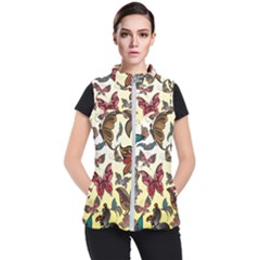 Colorful Butterflies Women s Puffer Vest