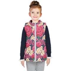 Pink Roses And Daisies Kid s Puffer Vest by allthingseveryone