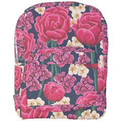 Pink Roses And Daisies Full Print Backpack by allthingseveryone