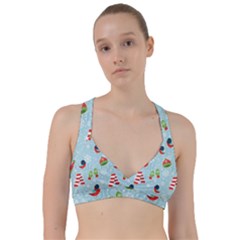 Winter Fun Pattern Sweetheart Sports Bra