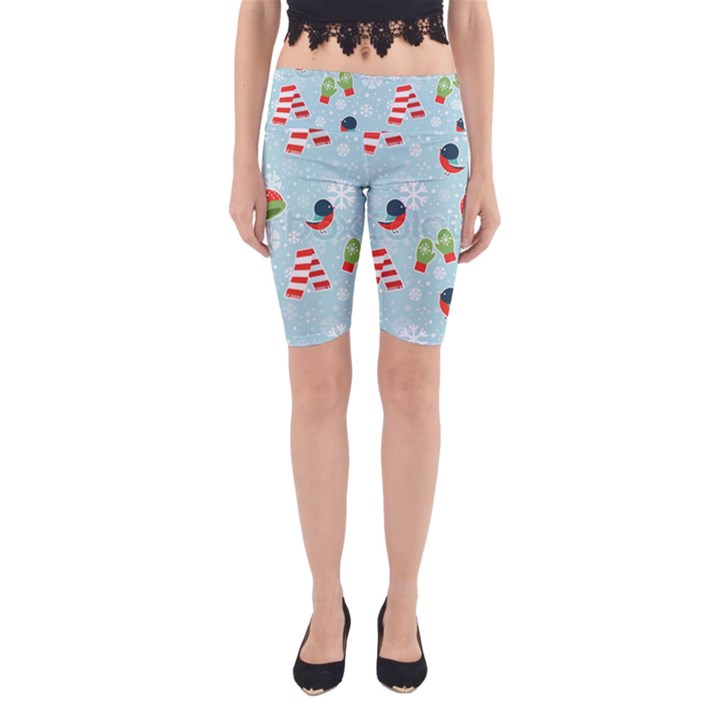 Winter Fun Pattern Yoga Cropped Leggings