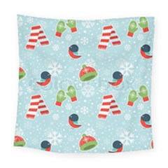 Winter Fun Pattern Square Tapestry (large) by allthingseveryone