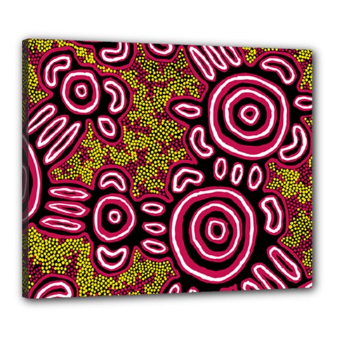 Aboriginal Art - You Belong Canvas 24  X 20  by hogartharts