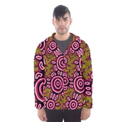 Aboriginal Art - You Belong Hooded Wind Breaker (men)