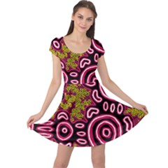 Aboriginal Art - You Belong Cap Sleeve Dress by hogartharts