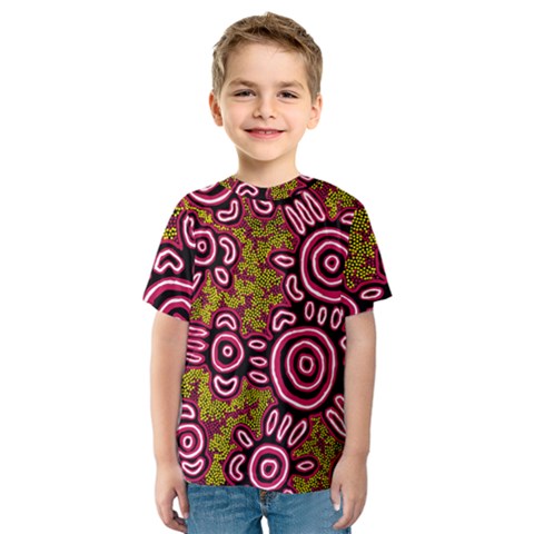 Aboriginal Art - You Belong Kids  Sport Mesh Tee by hogartharts