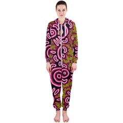 Aboriginal Art - You Belong Hooded Jumpsuit (ladies) 