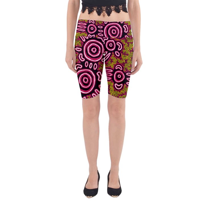 Aboriginal Art - You Belong Yoga Cropped Leggings