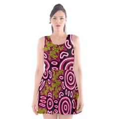 Aboriginal Art - You Belong Scoop Neck Skater Dress by hogartharts