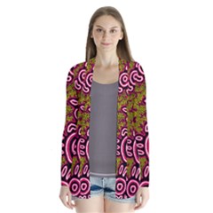 Aboriginal Art - You Belong Drape Collar Cardigan by hogartharts