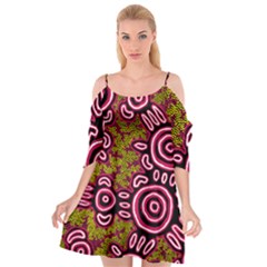 Aboriginal Art - You Belong Cutout Spaghetti Strap Chiffon Dress by hogartharts