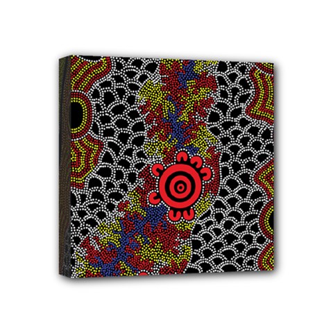 Aboriginal Art - Campsite Mini Canvas 4  X 4  by hogartharts