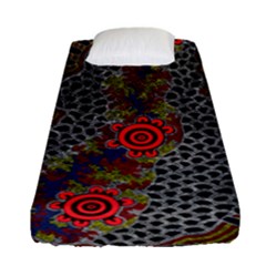 Aboriginal Art - Campsite Fitted Sheet (single Size) by hogartharts