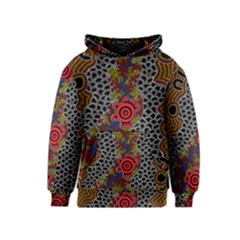 Aboriginal Art - Campsite Kids  Pullover Hoodie