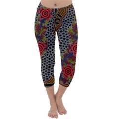 Aboriginal Art - Campsite Capri Winter Leggings 