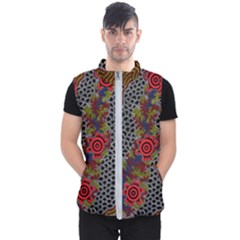 Aboriginal Art - Campsite Men s Puffer Vest by hogartharts