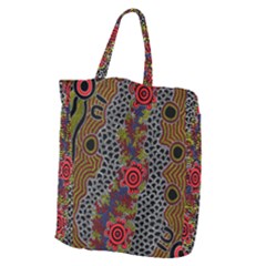 Aboriginal Art - Campsite Giant Grocery Zipper Tote by hogartharts