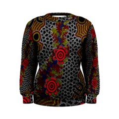 Aboriginal Art - Waterholes Women s Sweatshirt