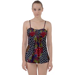 Aboriginal Art - Campsite Babydoll Tankini Set