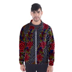 Aboriginal Art - Waterholes Wind Breaker (men)