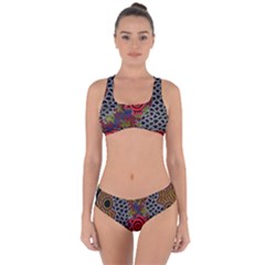 Aboriginal Art - Waterholes Criss Cross Bikini Set by hogartharts