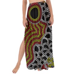 Aboriginal Art - Waterholes Maxi Chiffon Tie-up Sarong by hogartharts