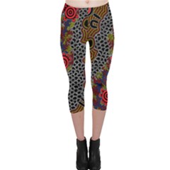 Aboriginal Art - Meeting Places Capri Leggings  by hogartharts