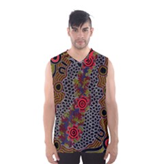 Aboriginal Art - Meeting Places Men s Basketball Tank Top