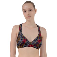 Aboriginal Art - Meeting Places Sweetheart Sports Bra