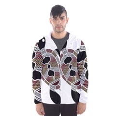 Aboriginal Art - Untitled Hooded Wind Breaker (men)