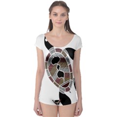 Aboriginal Art - Untitled Boyleg Leotard  by hogartharts