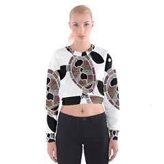 Aboriginal Art - Untitled Cropped Sweatshirt