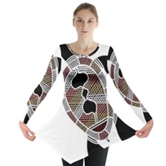 Aboriginal Art - Untitled Long Sleeve Tunic  by hogartharts