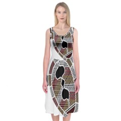 Aboriginal Art - Untitled Midi Sleeveless Dress