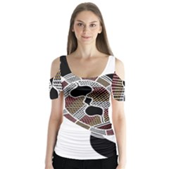 Aboriginal Art - Untitled Butterfly Sleeve Cutout Tee 