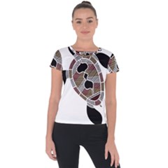 Aboriginal Art - Untitled Short Sleeve Sports Top 