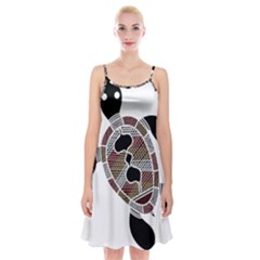 Aboriginal Art - Untitled Spaghetti Strap Velvet Dress