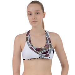 Aboriginal Art - Untitled Criss Cross Racerback Sports Bra by hogartharts