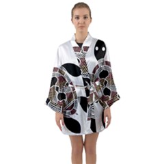 Aboriginal Art - Untitled Long Sleeve Kimono Robe by hogartharts