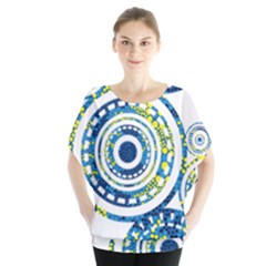 Aboriginal Art - Turtle Black Blouse