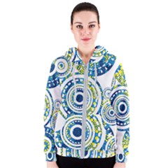 Aboriginal Art - Circles Paisley  Women s Zipper Hoodie