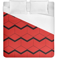 Red Box Pattern Duvet Cover (king Size)