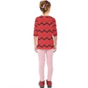 red box pattern Kids  Quarter Sleeve Raglan Tee View2