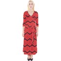 red box pattern Quarter Sleeve Wrap Maxi Dress View1