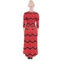 red box pattern Quarter Sleeve Wrap Maxi Dress View2