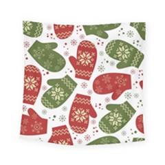 Winter Snow Mittens Square Tapestry (small) by allthingseveryone