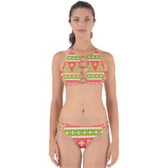 Christmas Tree Ugly Sweater Pattern Perfectly Cut Out Bikini Set by allthingseveryone