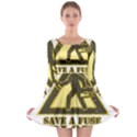 Save a fuse blow an electrician Long Sleeve Skater Dress View1